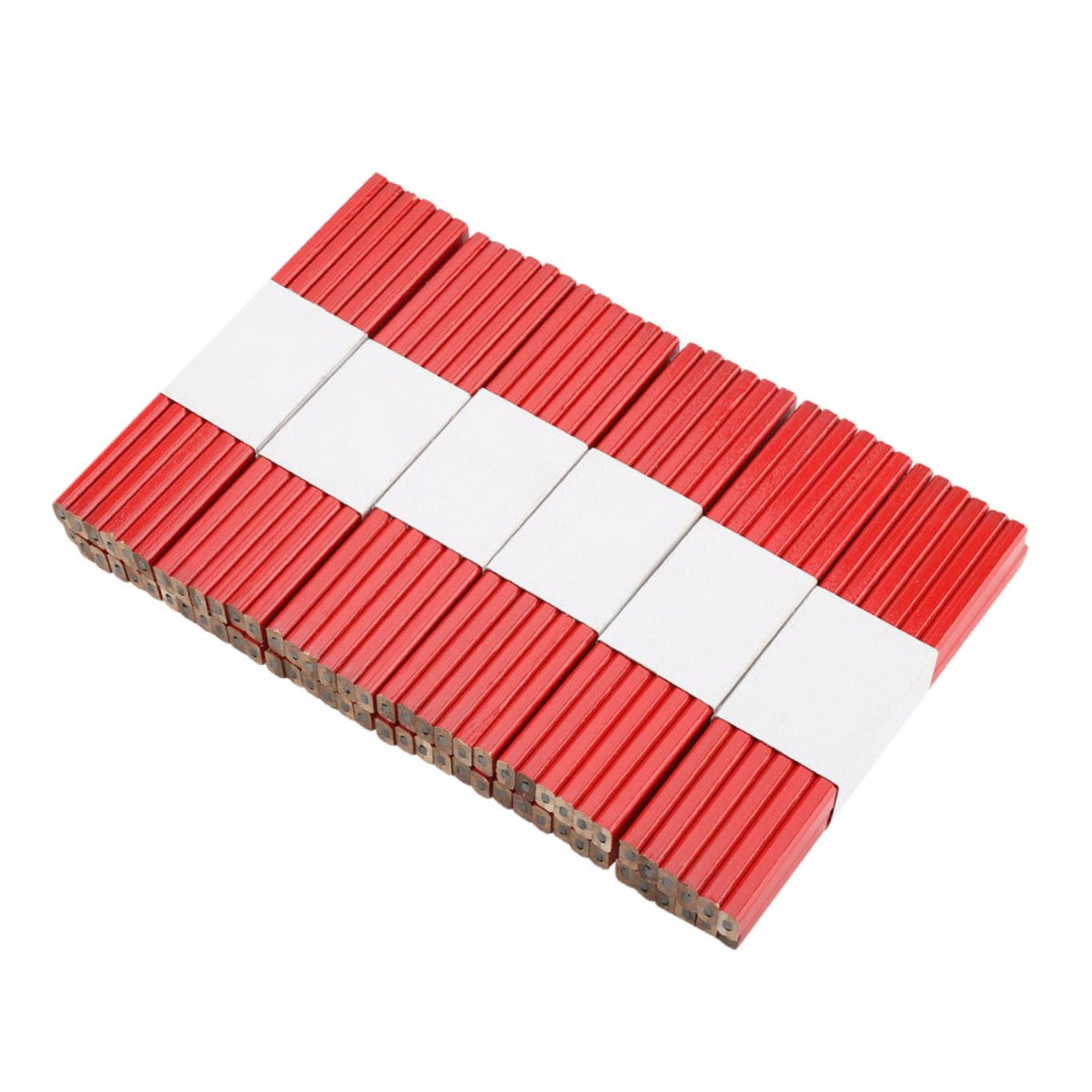 Sewroro 72 Crayons Octogonaux Plats de Charpentier en Bois avec Mine Noire pour Travail du Bois, Crayons de Chantier Professionnels, Marquage Précis pour Construction et Menuiserie