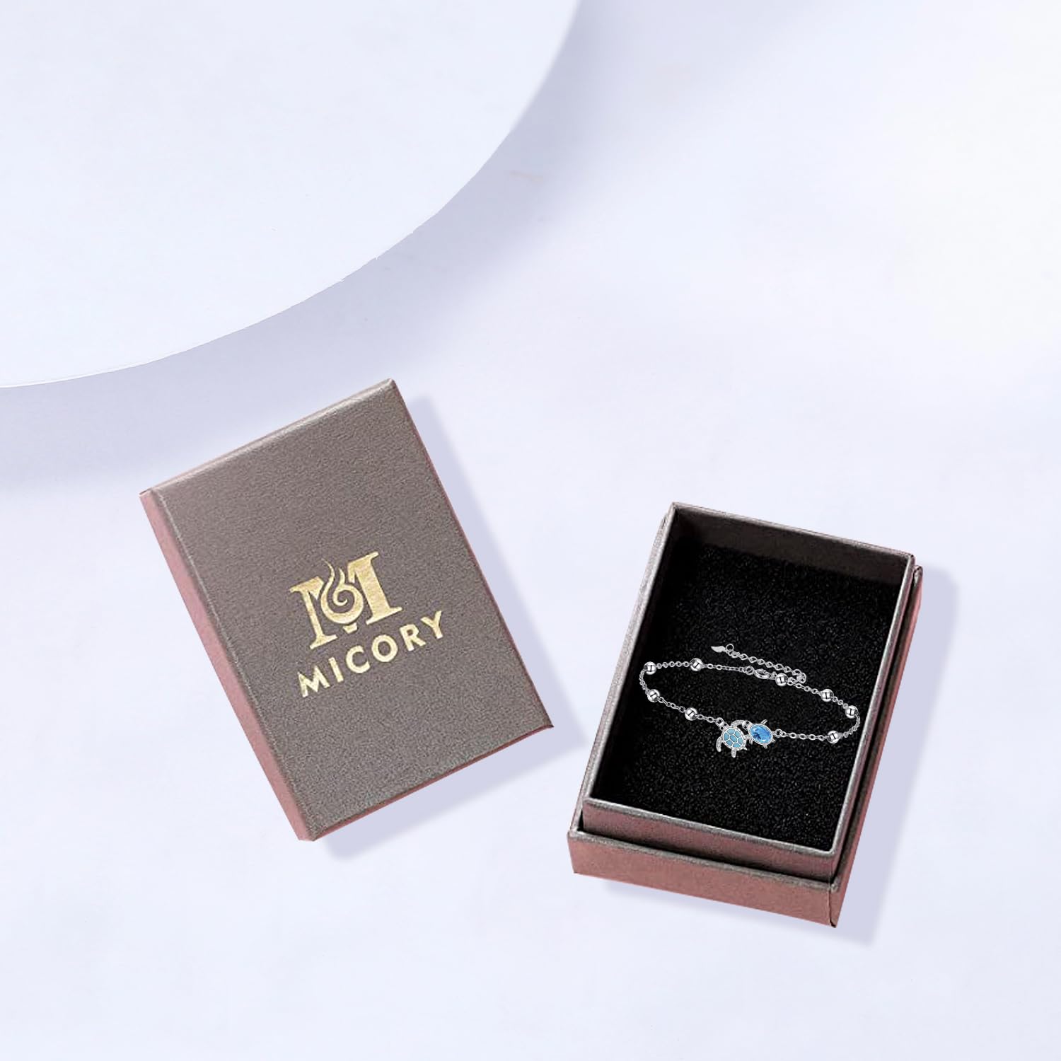 Bracelet de Cheville en Argent Sterling 925 Bracelet de Cheville Été Pieds Nus Fête Sur la Plage Chaînes de Cheville - Chaîne Réglable 22+4 cm - Cadeau pour Maman/Mère Femme Fille