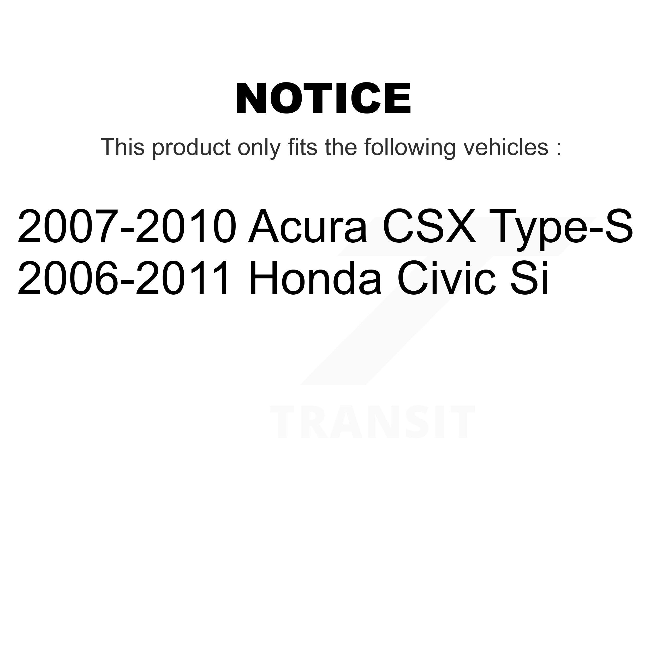 Transit Auto Front Rear Coated Drilled Slotted Disc Brake Rotors And Ceramic Pads Kit Replacement For Honda Civic Acura CSX KDT-100289