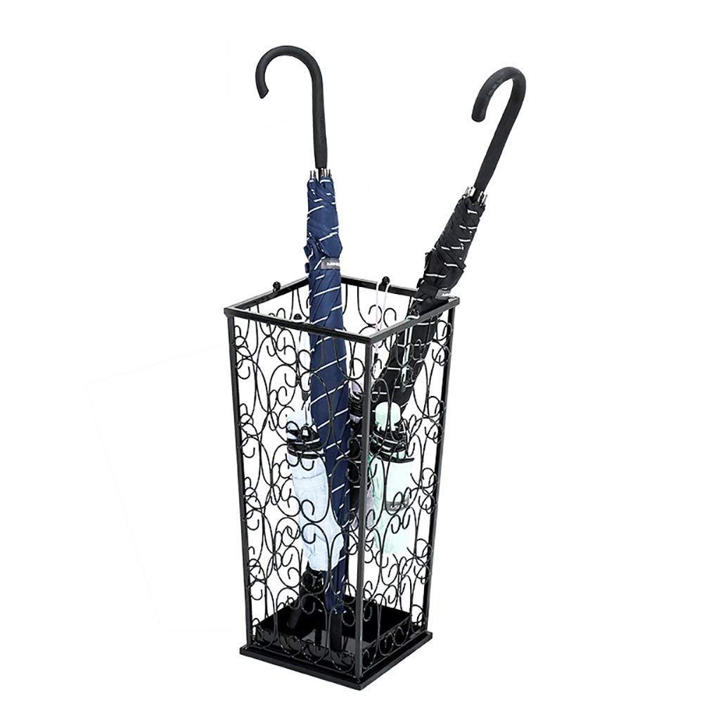 Porte-parapluie en fer forgé noir pour hall de maison et hôtel
