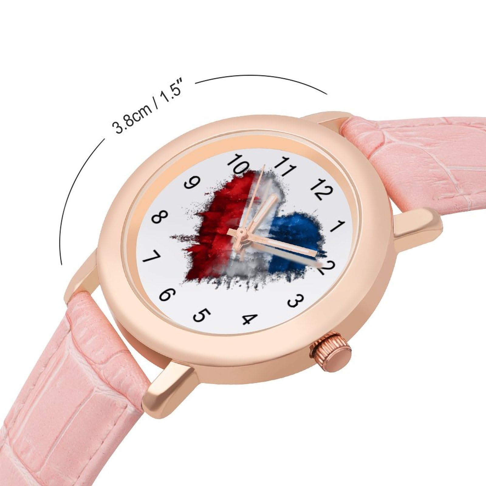 Love Dominican Damen-Armbanduhr, leicht ablesbar, flexibel, mit drei Zeigern, rundes Gehäuse, Quarzuhr für kleine Handgelenke