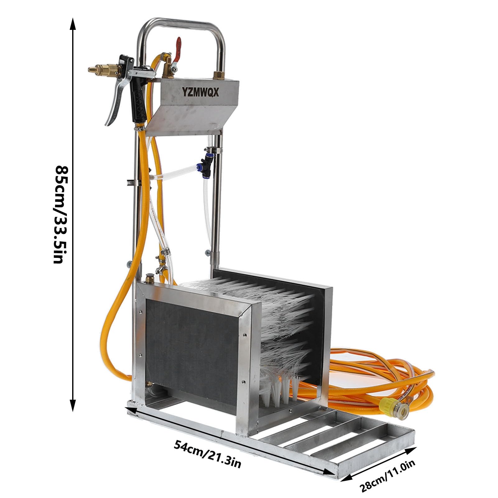 Pulitore Automatico per Stivali in Acciaio Inossidabile con Alta Efficienza per Allevamenti di Bestiame 28 Cm X 54 Cm