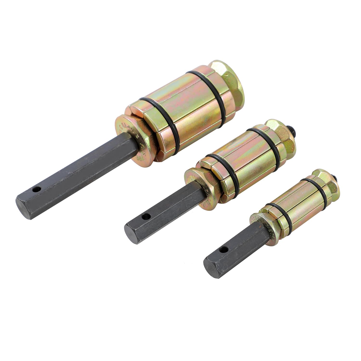 KATSU Tools Juego 3 pz expansor tubo escape – acero forjado zincado, kit ensanchador para sistemas escape, silenciadores, camiones y vehículos