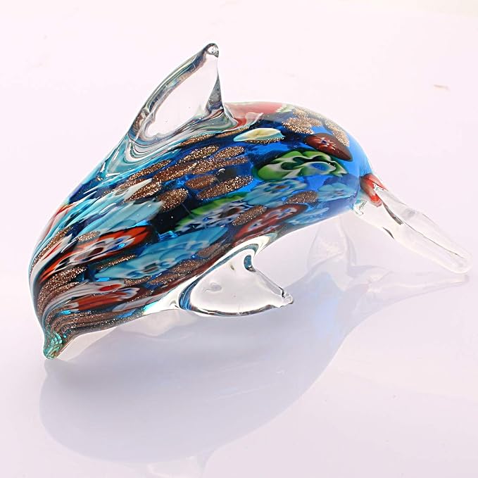 Figura de Delfín de Vidrio Murano Hecha a Mano miniatura 4