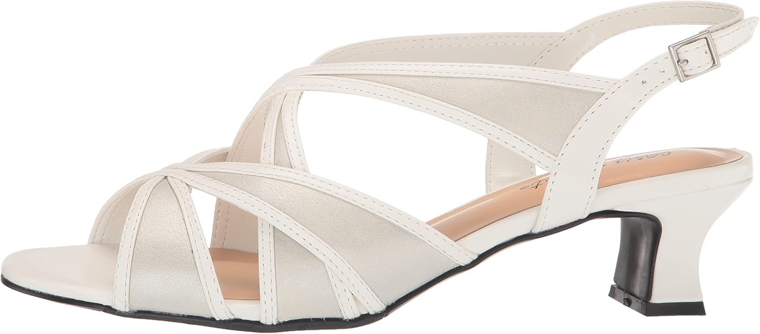 Easy Street Womens Tristen Patent Kitten Heel Heels