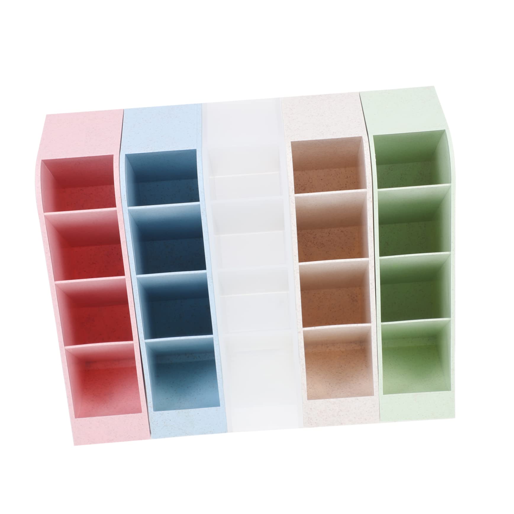 Compartiments pour rangement épuré et pratique de bureau avec 5 pièces d'organiseur en plastique