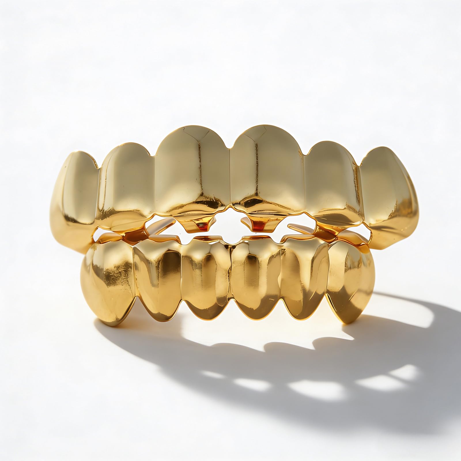 Qiwenr Hip Hop Teeth Grills, Rapper Braces, Bottom Grills, Hip Hop Custom Fit Polished Teeth Grillz - Image 3