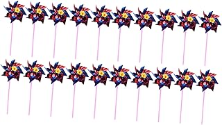 20pcs Decor Outside Toys Spinners for Garden Pinwheel Decoration Rainbow Wind Spinners Windmill Toy Small Windmill Toy Colorful DIY Windmill Mini Lawn Supplies Child