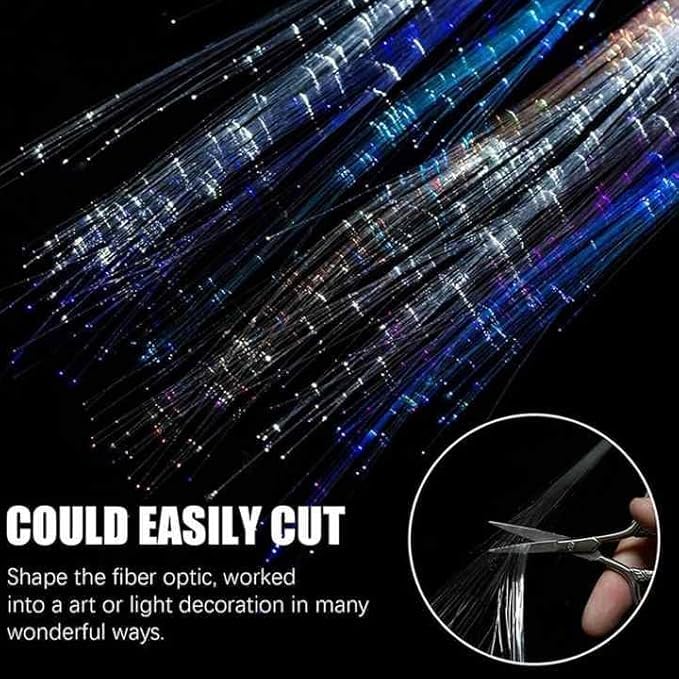 1 x Butterfly Hair Clip with Flashing LED Light | Braided Fiber Optic Hair Clip for Party D cor | Party Favors for Girls and Women (Multicolor, 1 Pack)