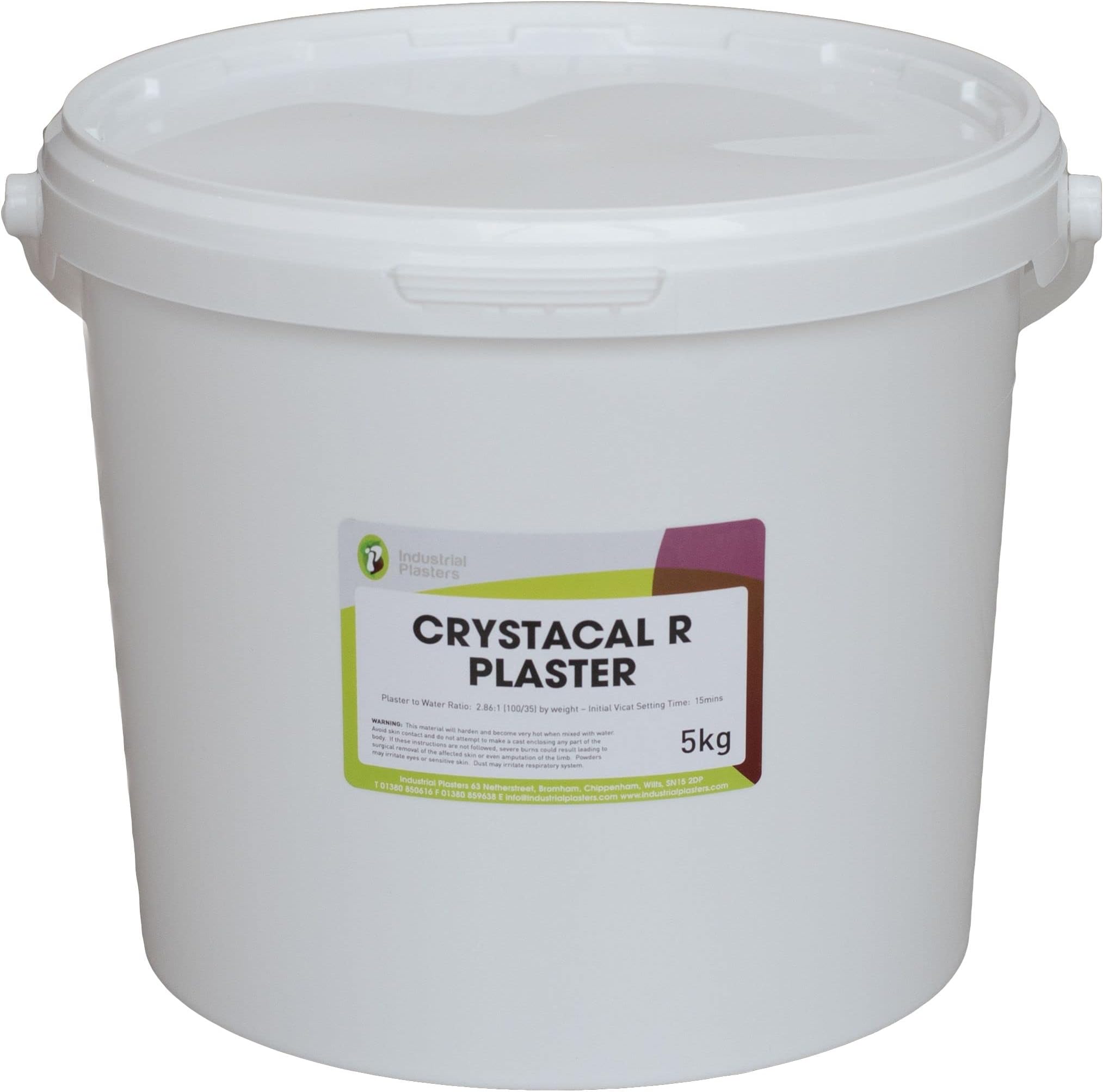 Crystacal R Plaster, Hard White Casting Plaster in Sealed Bucket 5kg