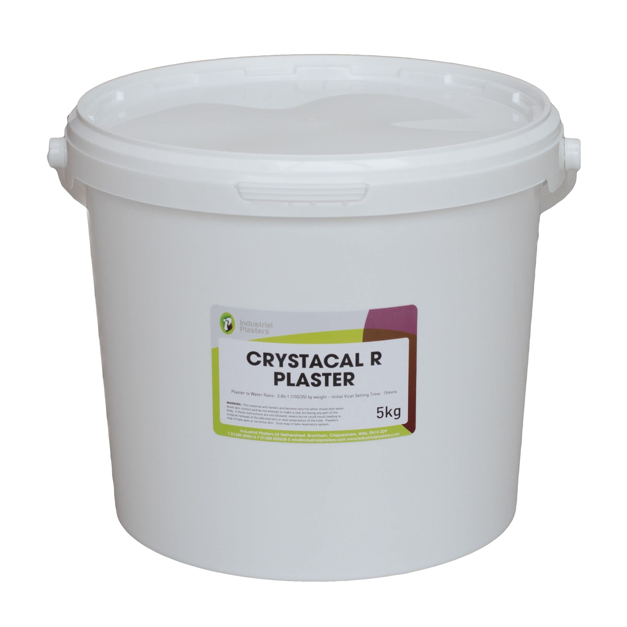 Crystacal R Plaster, Hard White Casting Plaster in Sealed Bucket 5kg
