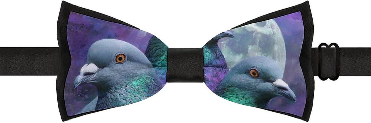 Three Pigeon1 Moon Novelty Men's Bow Tie Pre-tied Adjustable Bowtie Accessories for Wedding Party