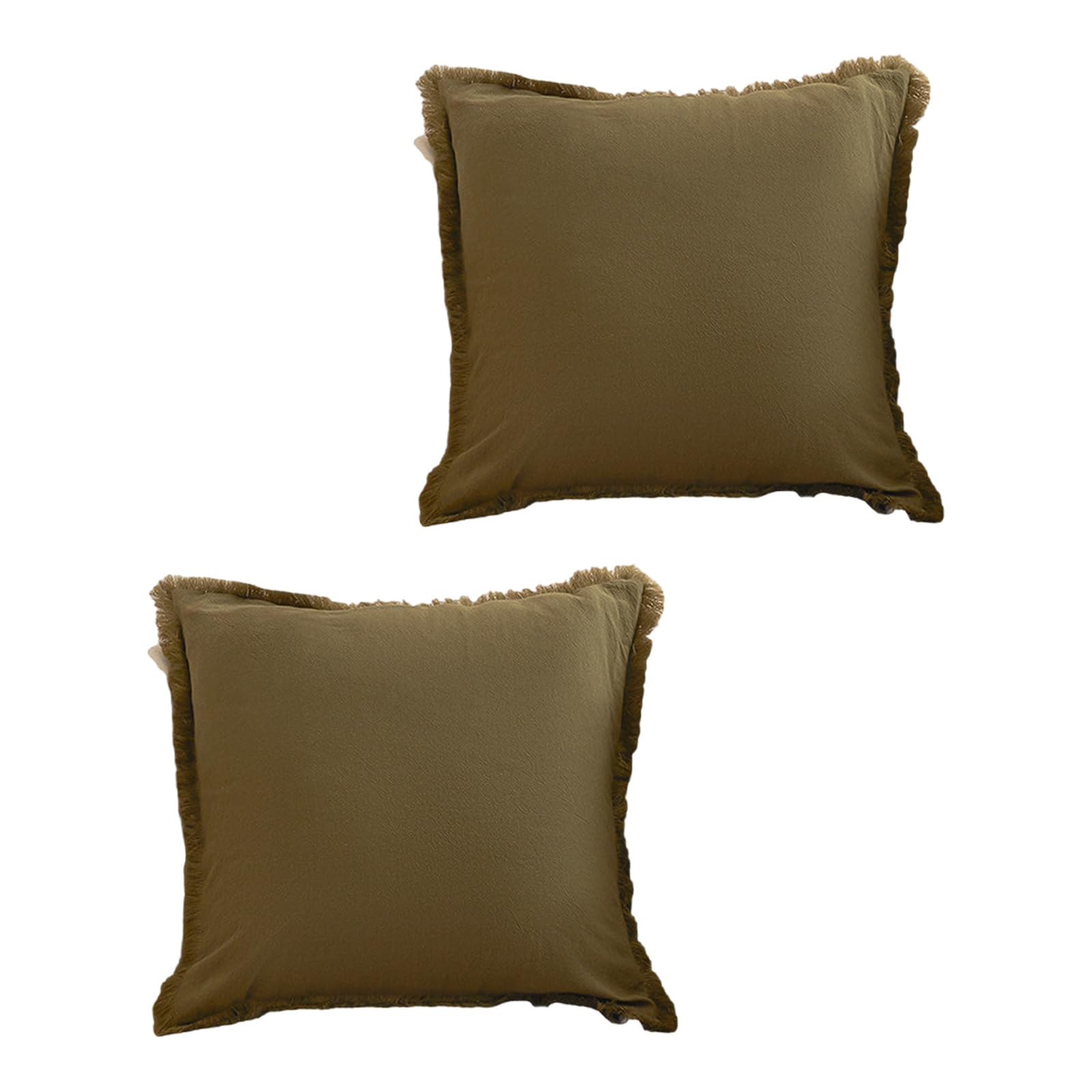 Nucelit Velvets Decorative Cushions Covers Hiddens Zippers Fringed Edges Sofa Bed Pillowcase for Couch Sofa Bedroom Car Velvets Throw Pillow Covers with Tassels