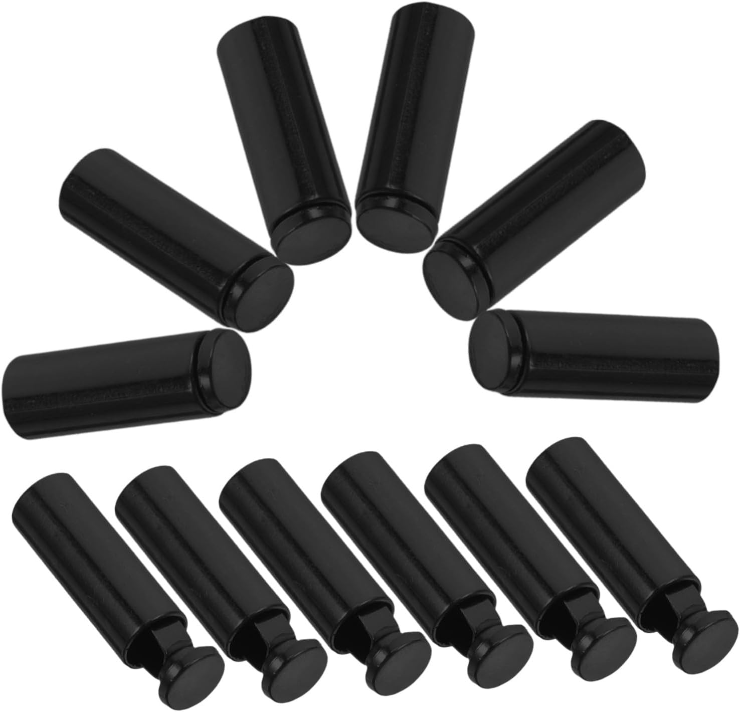 36pcs Black Zinc Alloy Drawstring Lock Ends for Pants and Hoodies, Easy to Use Shoe Lace Cord End Fasteners, Sturdy Cylindrical Aglets for Daily Wear and DIY Projects