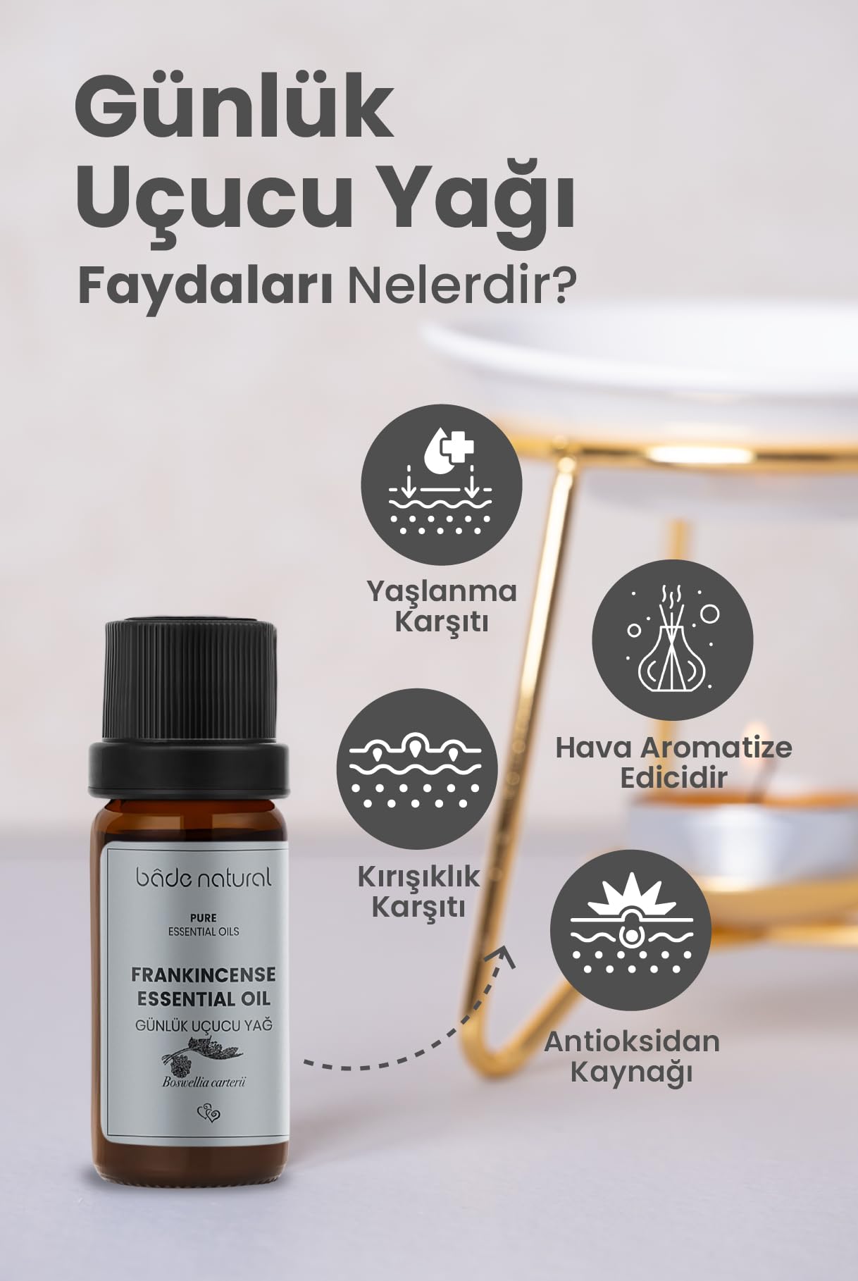 Bade Natural Sığla (Günlük) Uçucu Yağı%100 Saf 10 ml