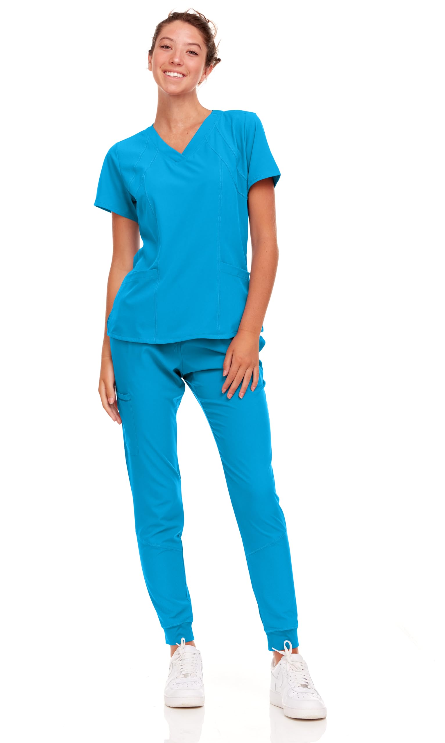 natural uniformsWomens Cool Stretch Jogger Scrub Set