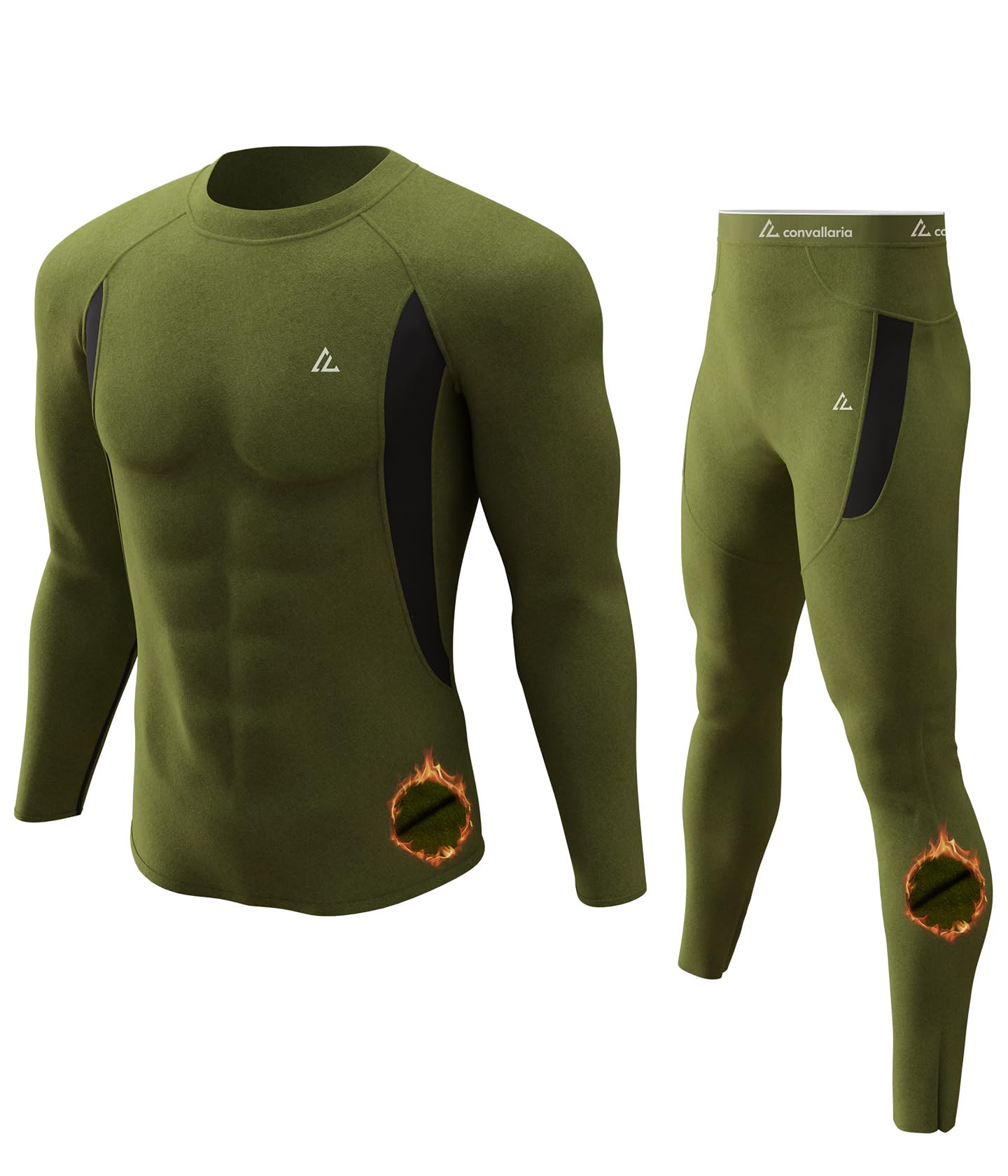 CL convallaria Thermal Underwear Long Johns Set Mens Winter Gift Hunting Gear Sport Base Layer Bottom Top