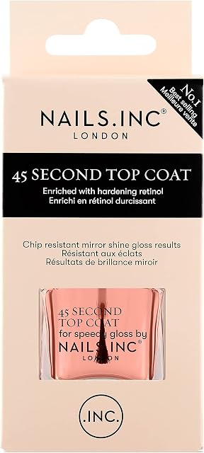 Nails Inc 45 Second Top Coat with Retinol, 7 ml