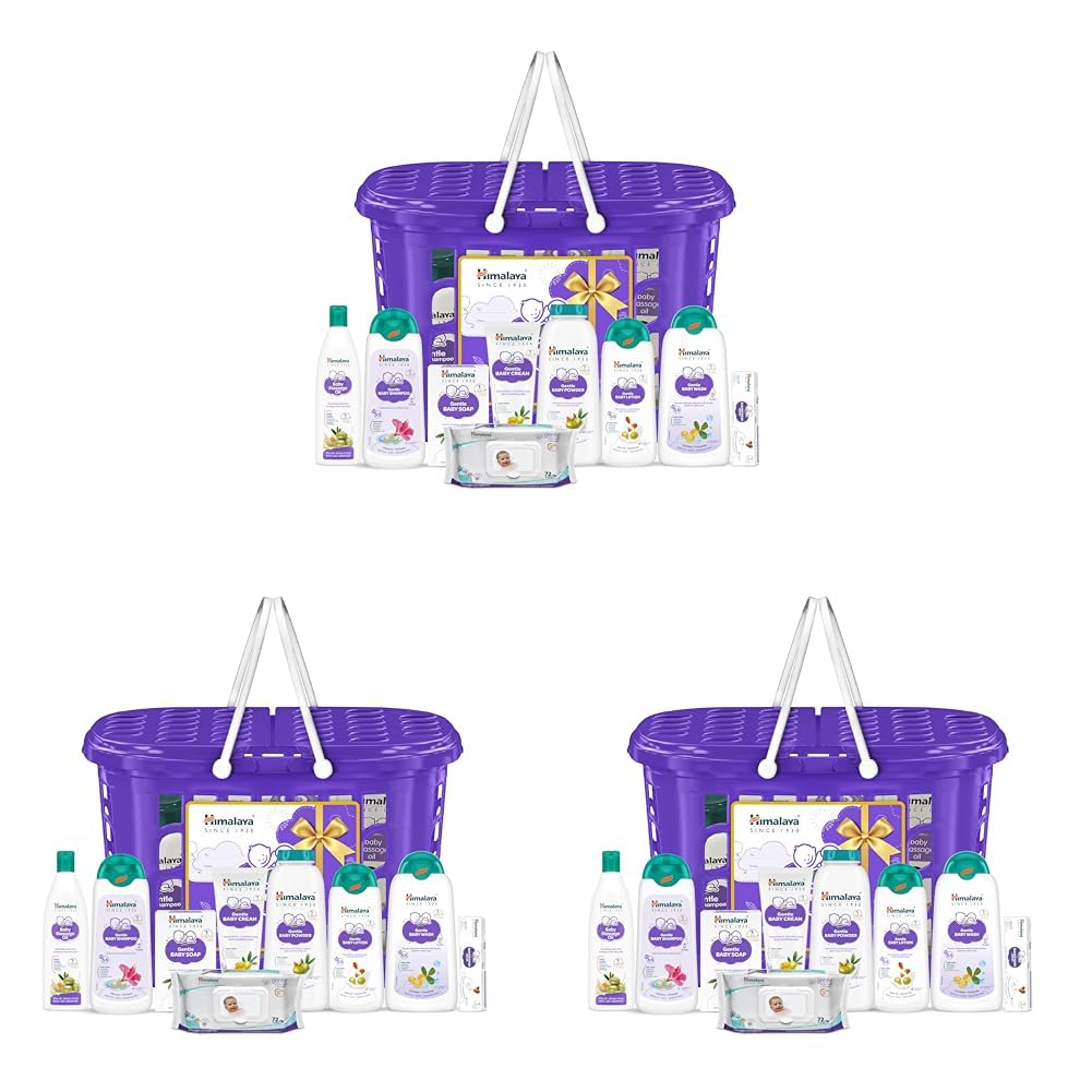 Himalaya Happy Baby Gift Pack 9s with Newborn Baby Essentials | No. 1 Doctor Recommended Brand | Complete Baby Care Kit | Safe for Newborns | Perfect for Every Baby Celebration (Pack of 3)-picture-26