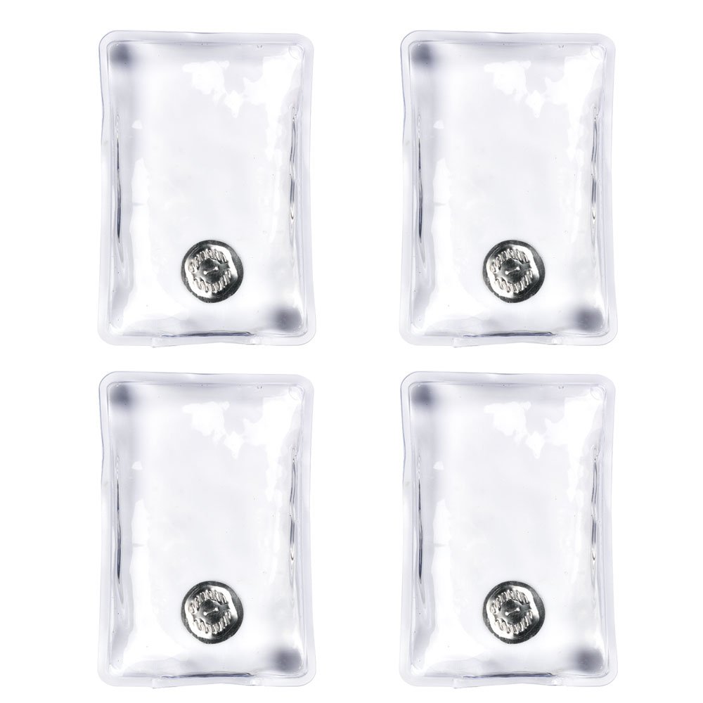 eBuyGB® Pack of 4 Instant Heating Gel Hand Warmers - Reusable Heat Pack (Clear Rectangle)