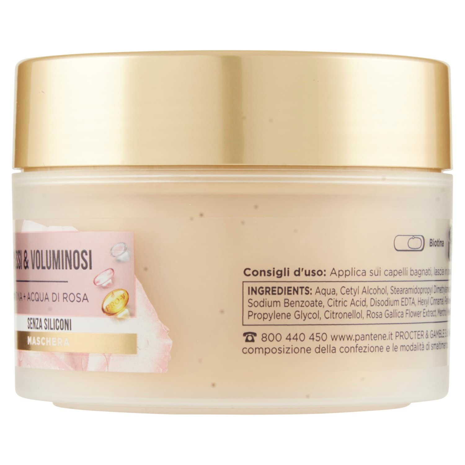 Pantene Pro-V Miracles Forti&Lunghi Maschera Ristrutturante protezione Cheratina Con Bambù E Biotina 160ml