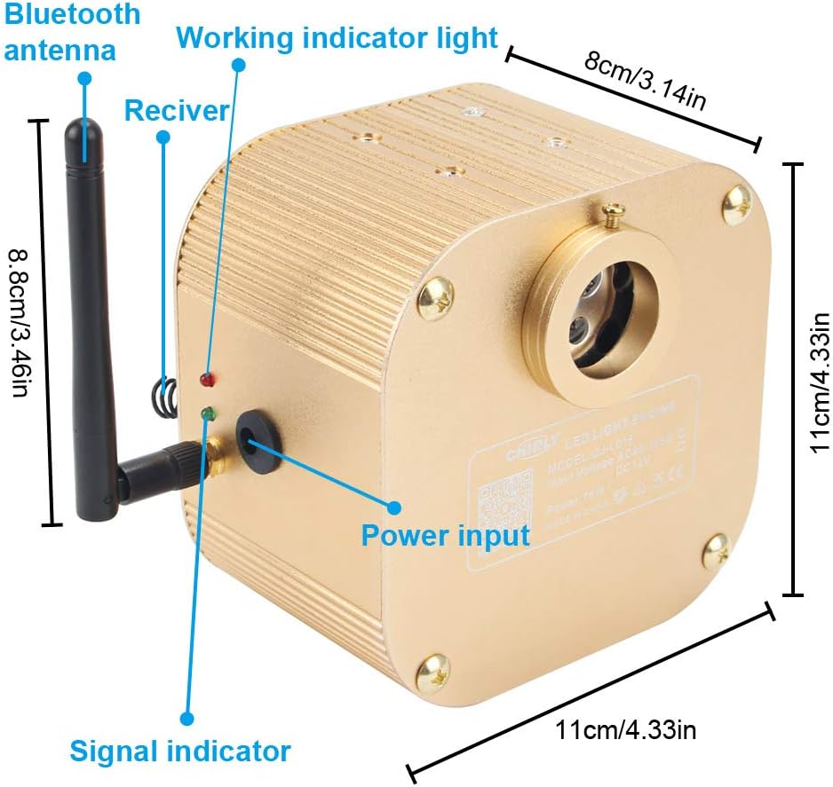 Blасk Frіdау - 70% оƒƒ CHINLY Bluetooth 16W Twinkle Fiber Optic Light Box, RGBW Light Source APP + Remote Control for Car Room Star Ceiling with DC & AC Plug Tор Brаndѕ CHINLY Bluetooth 16W Twinkle Fiber Optic Light Box, RGBW Light Source APP + Remote Control for Car Room Star Ceiling with DC & AC Plug