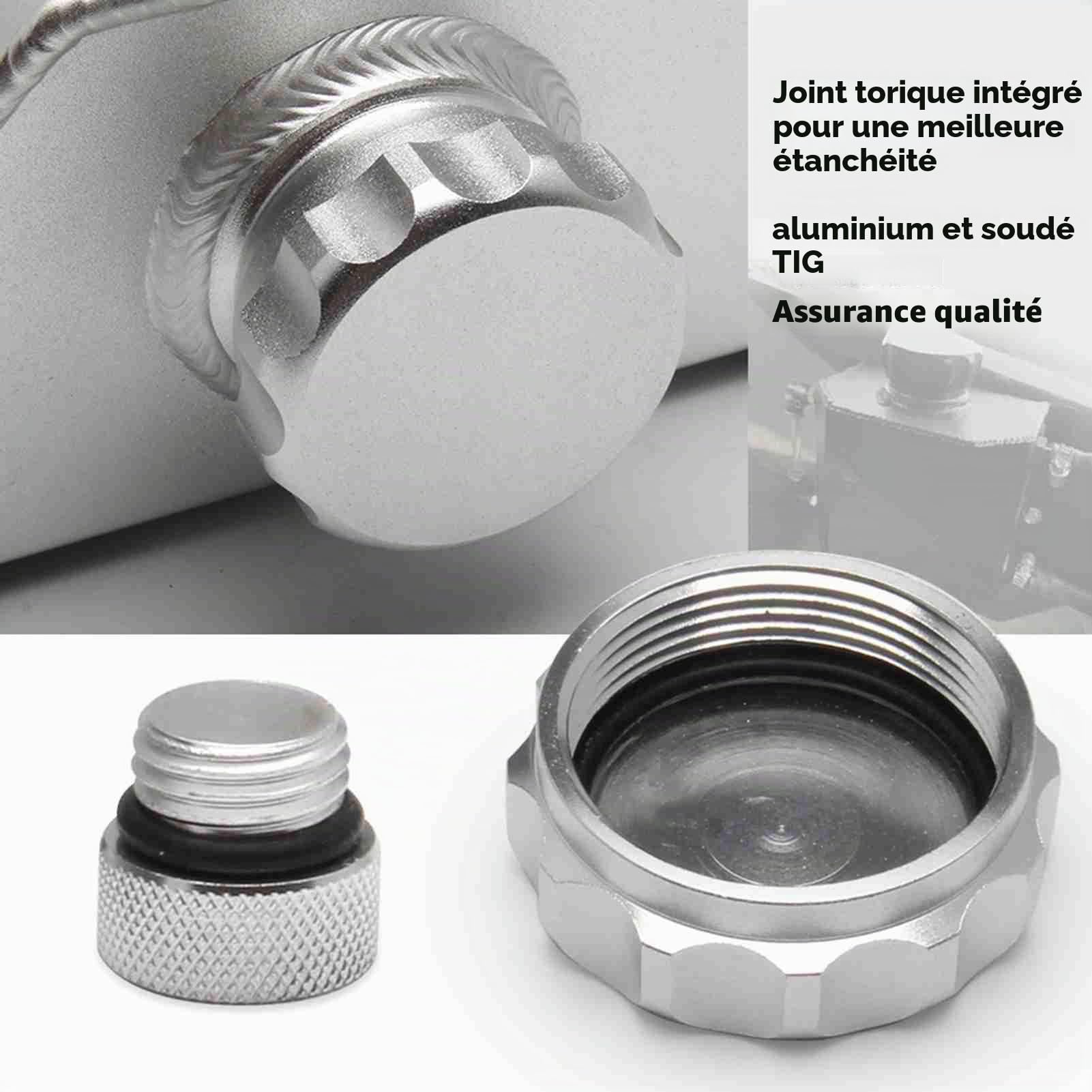 Récipient de Récupération D'huile en Aluminium, Réservoir de Trop-plein de Liquide de Refroidissement Réservoirs de Récupération D'huile, Réservoir Séparateur D'huile Universel