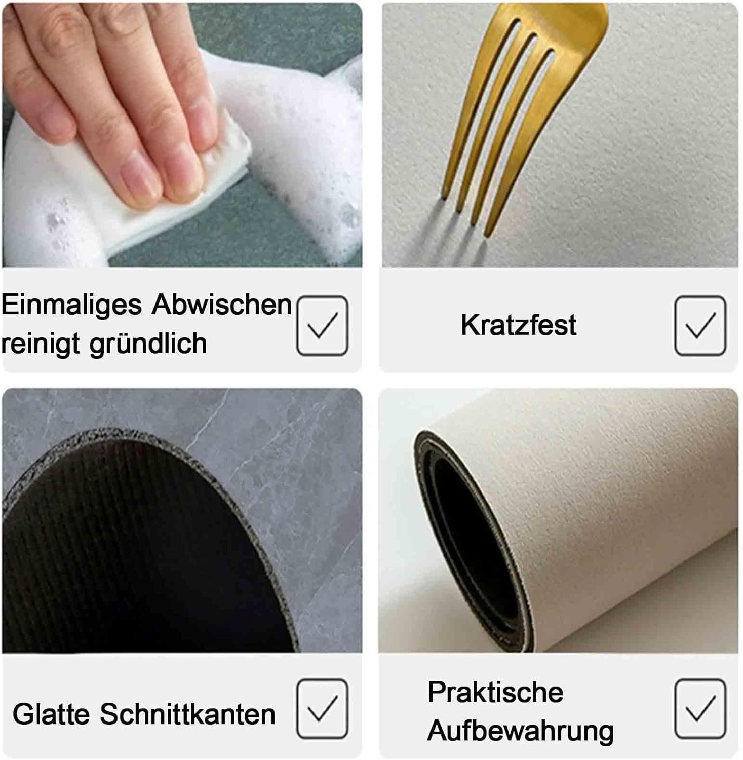 Square Mahjong Mat Waterproof Mahjong Table Cloth Anti-Slip Rubber for Tile Games Silent Game Mat for Table for Pai Gow(95cm,A)