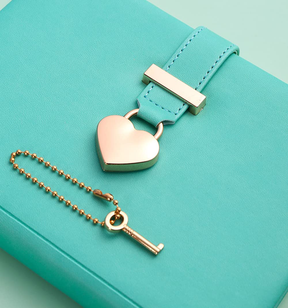 Diario AMJKEJI Con Lucchetto A Cuore - Taccuino B6 In Pelle PU, Regalo Per Ragazze