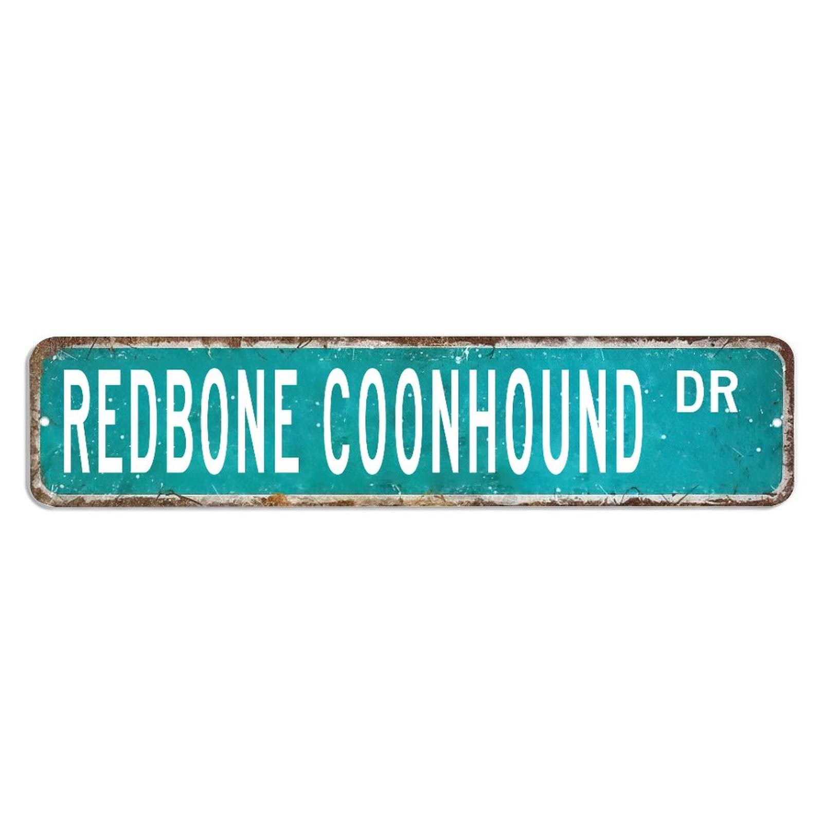 Redbone Coonhound Metal Sign Redbone Coonhound Gift Redbone Coonhound Decor Redbone Coonhound Lover Sign Custom Street Metal Sign Retro shabby chic