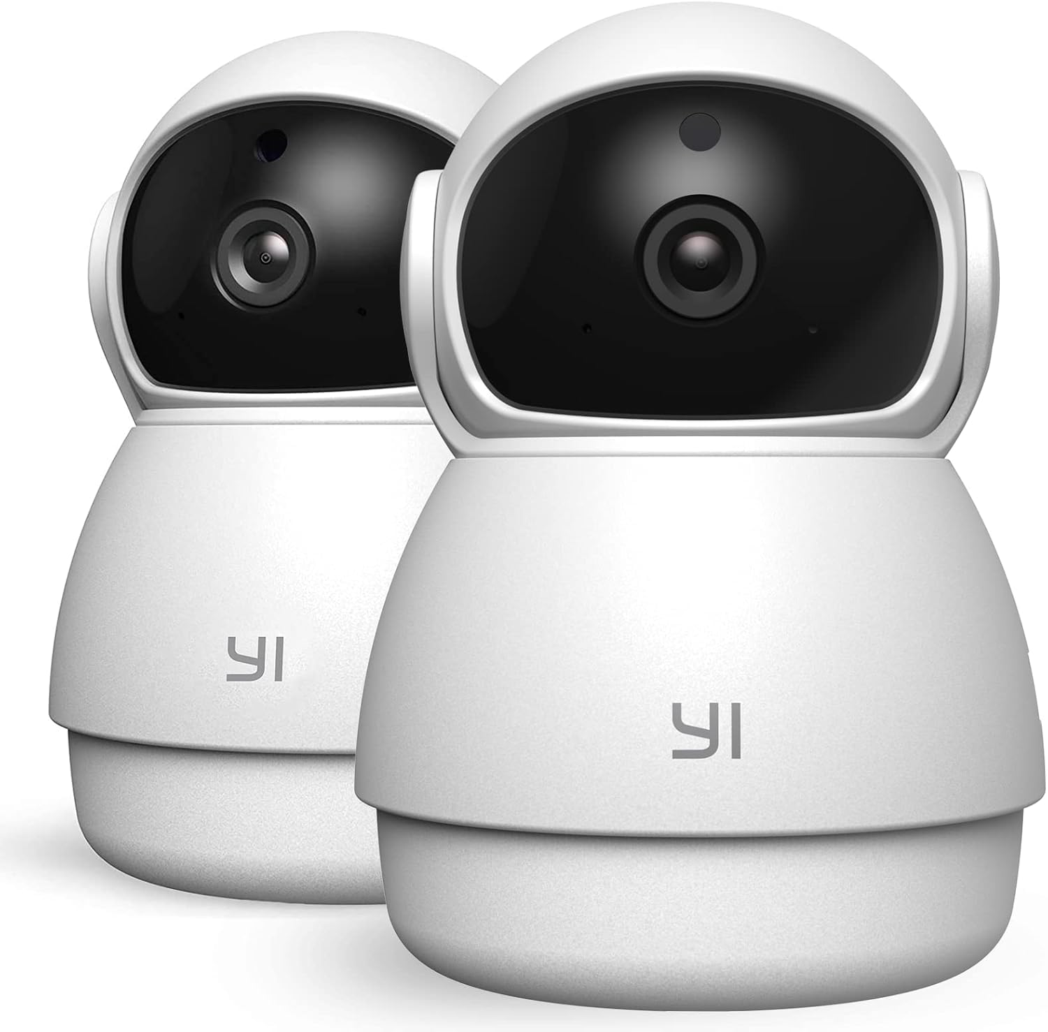YI Camara de Vigilancia Interior Dome Guard 2K, PTZ 360° Camara WiFi 2.4Ghz Camara IP, Detección Movimiento, Visión Nocturna, Notificación Tiempo Real, Compatible Alexa, 2 Piezas