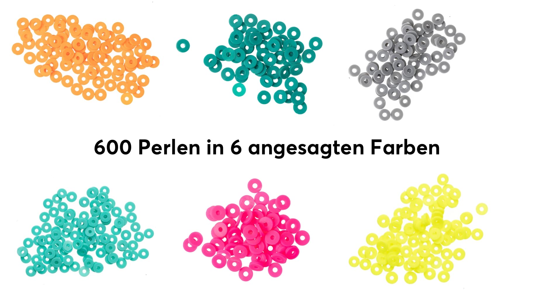 Katsuki Schmuckset mit Buchstabenperlen - Happy: Anleitung und Material für fünf Armbänder in angesagten Farben mit Botschaften (HAPPY, SMILE, FRIENDS, PEACE, GRL PWR)