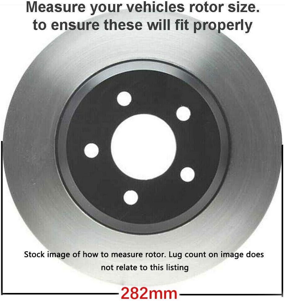 Detroit Axle - Rear Brake Rotors for Acura ILX TSX Honda Accord HR-V Drilled & Slotted Disc Brake Rotors Replacement : 11.10" inch Rotor