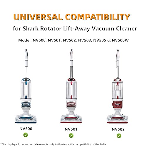 Miniatura 6 de Repuesto de correa de rodillo de cepillo para Shark Rotator NV500 NV501 NV501C NV502 NV505 NV550 NV520 NV520Q UV560 NV341 aspiradora vertical con