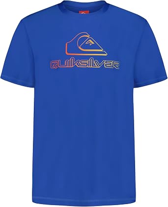 Quiksilver Boys Short Sleeve Rashguard Surf Shirt with UPF 50+ Sun Protection, Kids Swim Top