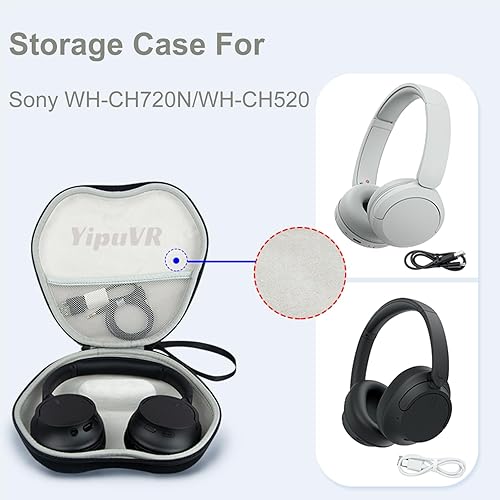 Miniatura 2 de Funda rígida de transporte para Sony WH-CH720N  WH-CH520  Auriculares inalámbricos XboxAuriculares Apple AirPods Max, audio inalámbrico Bluetooth
