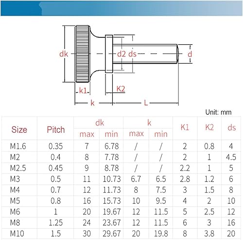 Miniatura 2 de EIFINE Cortina de doble cubierta moleteada de vidrio para pared cabeza de paso alto aprieta a mano cuello acampanado tornillos de pulgar de cabeza