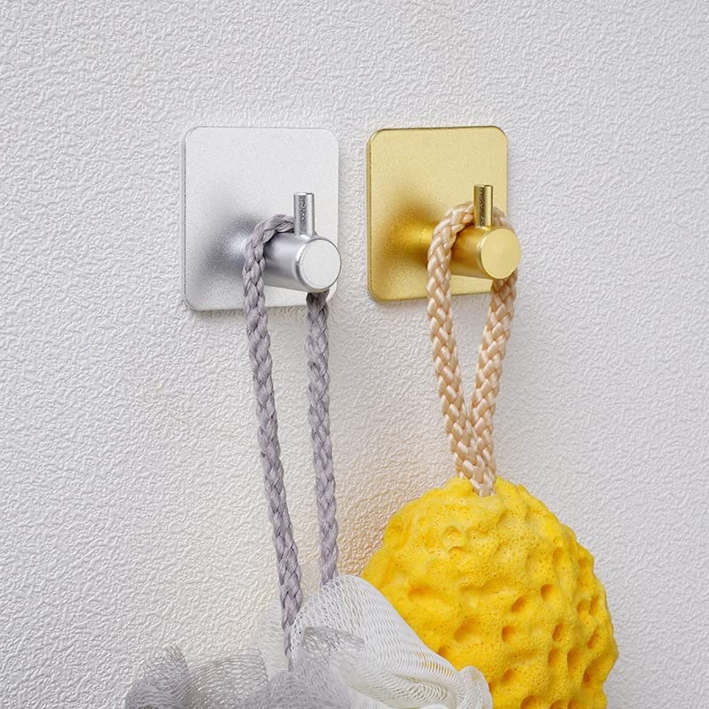 PASUTO Kitchen Sticky Hooks for Wall Towel Hanging Heavy Duty Stainless Steel Waterproof Hooks Wall Hanger for Bathroom Office Coat Hooks Clothes Hangers 90° Hooks Round H - Image 2