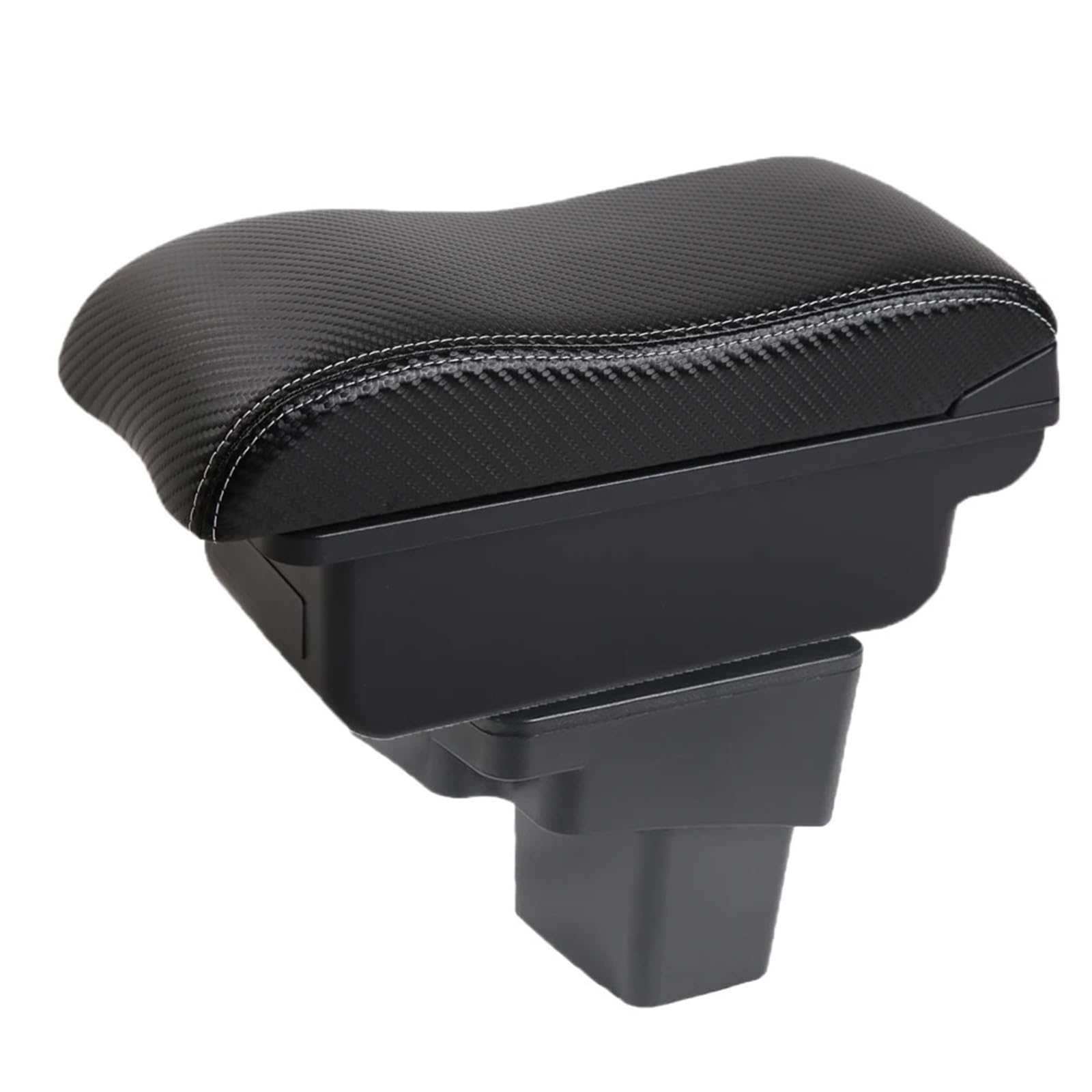 Ggwqoops Car Armrests For Hyundai For Accent RB For Solaris For Verna Armrest Box Central Storage Elbow Support For Drivers And Passengers Armrest Box(B-No USB-White line)