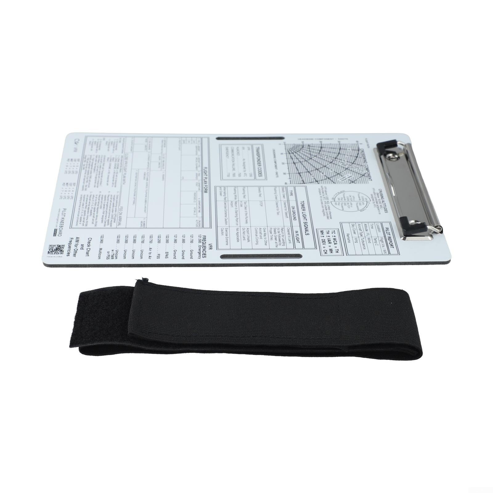 Aluminium Kneeboard für Piloten IFR VFR mit Metallclip und Elastikband 9,5x6,5 Zoll Flugzeug Notizblock(VFR+A)