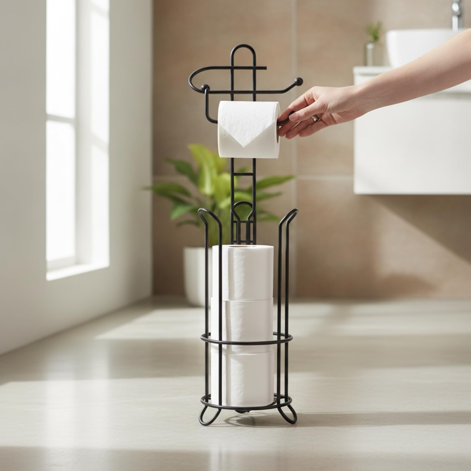 Portarotolo con Riserva Stabile | Funzionale, Accessorio, per Bagno