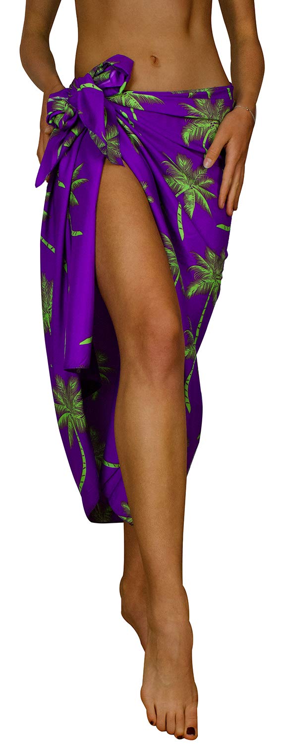 King Kameha Hawaiano Pareo Sarong Abrigo De Playa para Mujeres Funda De Bikini Casual Traje De Baño Muy Ruidoso Sombra De Palma Imprimir