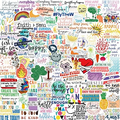 Inspirational Words Stickers [ 100PCS ] Positive Motivational Quote Stickers for journaling, Scrapbooking, Water Bottles, Waterproof Sticker Packs Decals, Vision Board Kit for Teens Adults Supplies