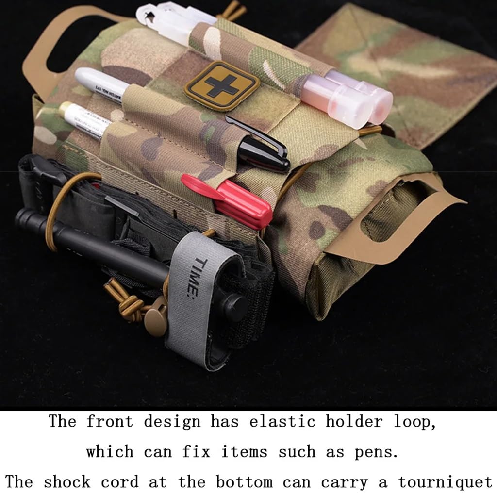 Taktische IFAK Tasche Rolle Und Träger Medizinische Trauma Kit Tasche Erste Hilfe Kits Lagerung Weste Zubehör EDC Outdoor Jagd (Color : RG)