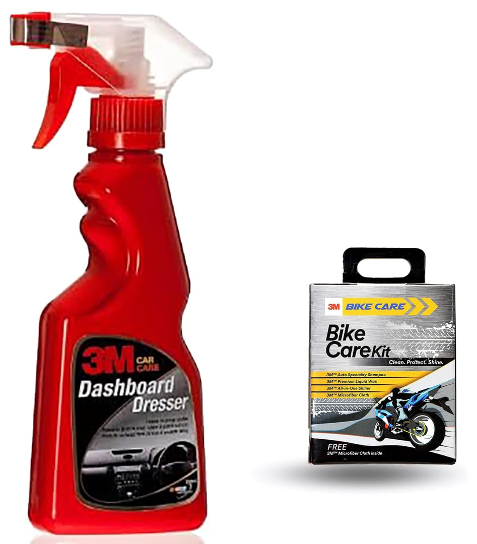 3M Bike Care Kit & 3M Car Dashboard Dresser (250 ml) Restore Gloss on