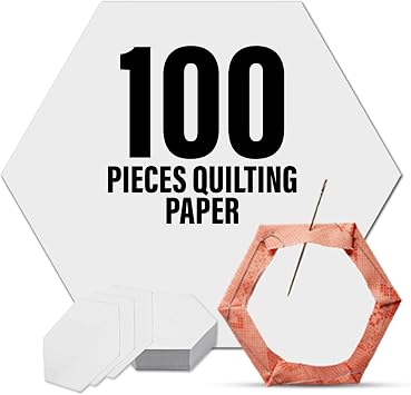 LaserThing Quilting Paper Templates | Handy Tools for Crafting Quilt Patterns | Ideal for Precision Quilting Projects | Includes 1 Hexagon EPP Set - 100 Pieces