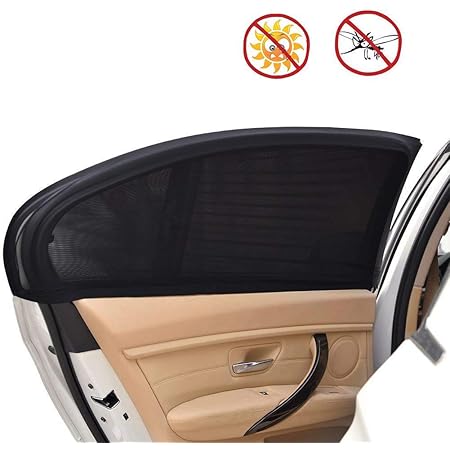 Amazon Uarter 車用サンシェード 日焼け止め 紫外線防止 車窓日よけ 遮光 遮熱 着脱簡単 ゲル不要 脱落しない 2枚いり 1年保証 車 バイク 車 バイク