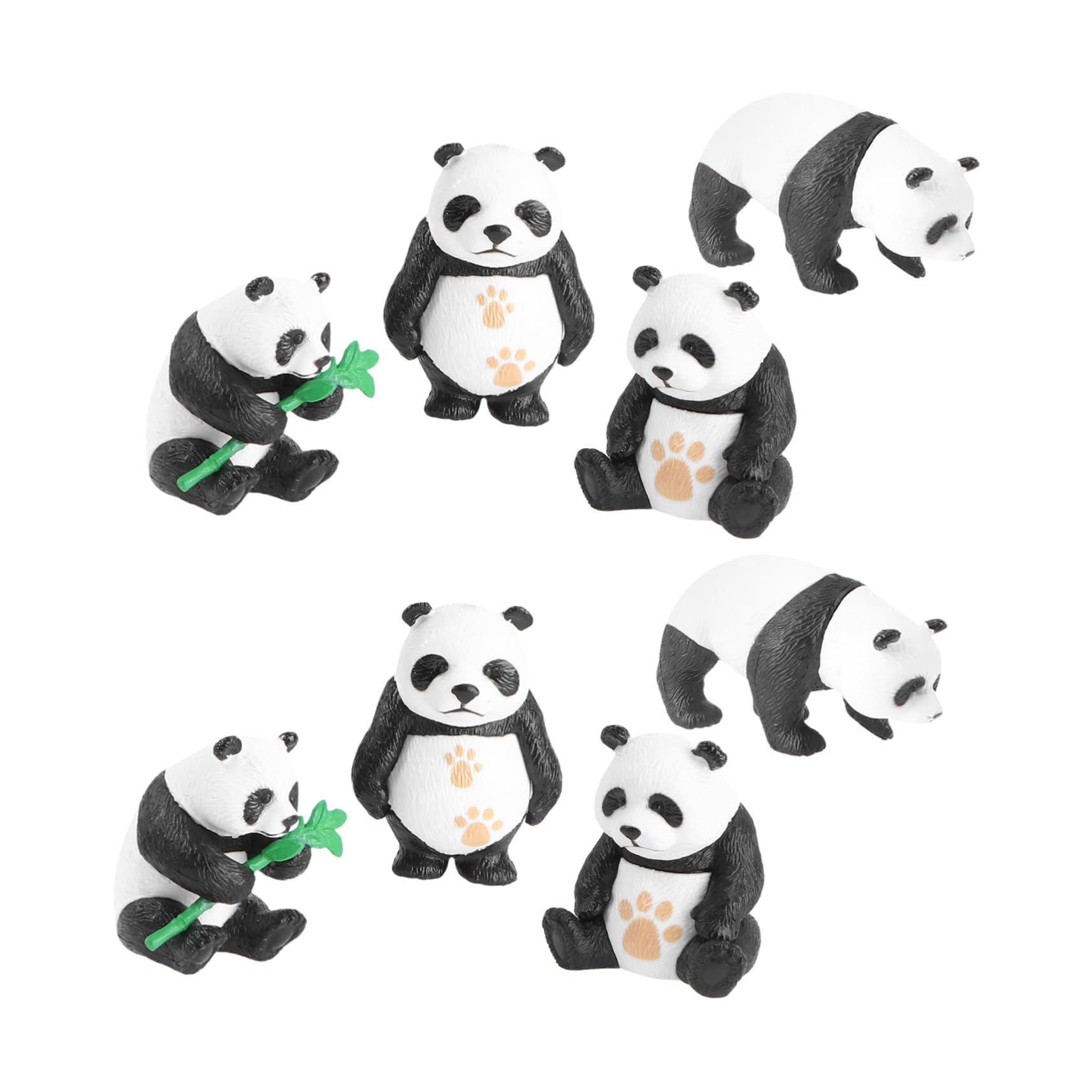 Panda figurine miniature en résine pour jardin intérieur et micro paysage réaliste