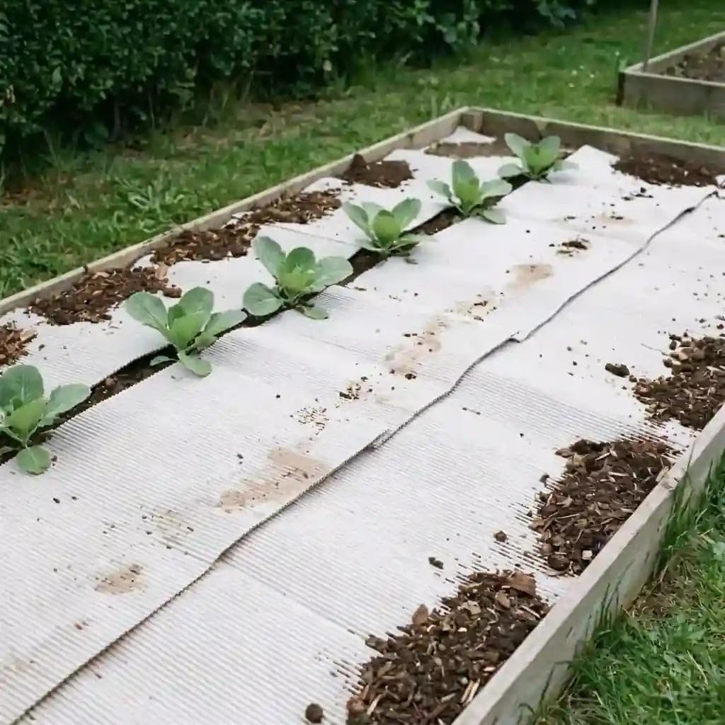 Florade Garten-Wellpappe – biologisch abbaubares Unkrautvlies aus 100% Frischfaser – plastikfrei & wasserdurchlässig – Mulchvlies & Gartenvlies für Beete, Hochbeet, Gemüse & No-Dig-Garten