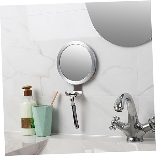 Miniatura 9 de FRCOLOR Espejo de afeitado Espejo de afeitado con gancho de diseño de espejo de aluminio, espejos circulares para montaje en pared, espejo de baño,